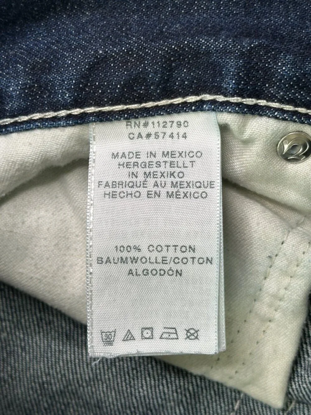 True Religion Section Straight Jeans Mens 33x31 Medium Wash Blue Denim Casual